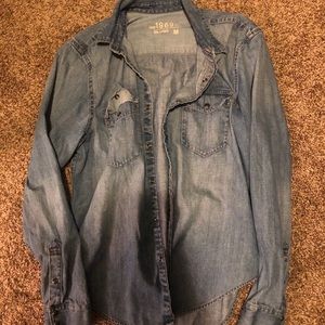 Denim button up